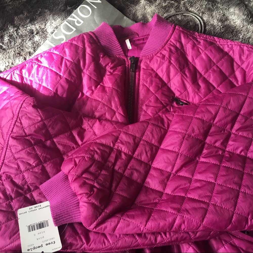 NWT Small Free People Easy Quilted Bomber Jacket